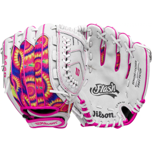 Wilson 11" Girls' A440 Flash Series Glove, Tiedye Pink/White