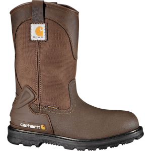 Carhartt Men's Bison 11'' Mud Wellington Steel Toe Waterproof Work Boots, 8 W, Brown Oil Tanned