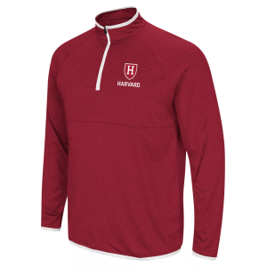 Colosseum Men's Harvard Crimson Cardinal 1/4 Zip Pullover, Small, Red
