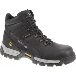 Wolverine Men's Tarmac Reflective 6'' Waterproof Composite Toe Work Boots, Size 8, Black