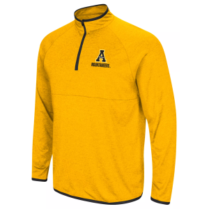 Colosseum Men's Appalachian State Mountaineers Gold 1/4 Zip Pullover, Small, Yellow