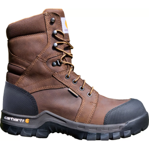Carhartt Men's Rugged Flex 8" Composite Toe Waterproof Work Boots, Dark Brown Oil Tanned