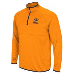 Colosseum Men's UTEP Miners Tennessee Orange 1/4 Zip Pullover, Medium