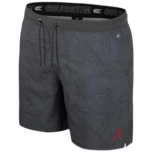 Colosseum Men's Alabama Crimson Tide Charcoal Groves Shorts, XL, Gray