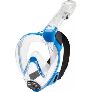 Cressi Adult Baron Snorkeling Mask, Small/Medium, Clear/Blue