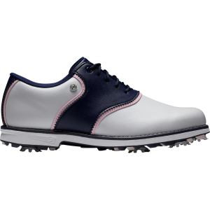 FootJoy Women's Premiere Series Cleated Golf Shoes, Size 5.5, White/Pink