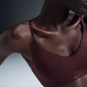 Nike Women's Alate Minimalist Light-Support Padded Convertible Sports Bra, XS (A-C), Earth