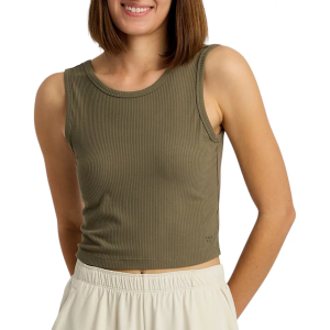 Free Fly Women's Ribbed Bamboo Tank Top, Medium, Smokey Olive