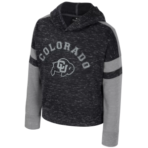 Colosseum Girls' Colorado Buffaloes Black Candy Kingdom Pullover Hoodie, Medium