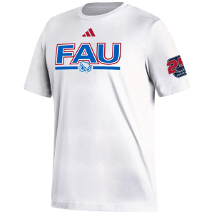 Adidas adidas Men's Florida Atlantic Owls White 25th Anniversary Short Sleeve T-Shirt, XXL - $47.00 at DICK'S Sporting Goods