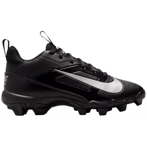 Nike Kids' Alpha Menace 4 Shark Football Cleats, 10 W, Black/Metallic Silver