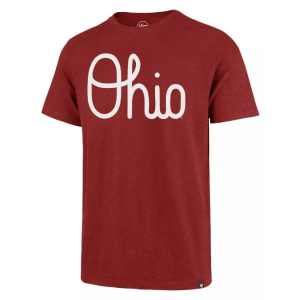 '47 Adult Ohio State Buckeyes Red Scrum Grit T-Shirt, Men's, Small