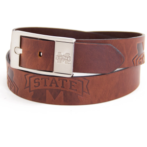 Eagles Wings Mississippi State Bulldogs Brandish Belt, Men's, Size 42, Silver