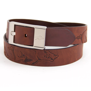 Eagles Wings Arkansas Razorbacks Brandish Belt, Men's, Size 44, Silver
