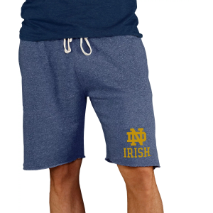 Concepts Sport Men's Notre Dame Fighting Irish Navy Mainstream Terry Shorts, Small, Blue