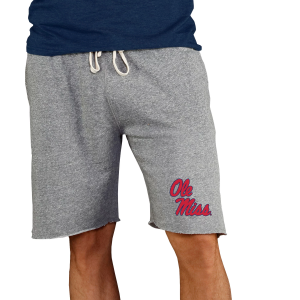 Concepts Sport Men's Ole Miss Rebels Grey Mainstream Terry Shorts, Small, Gray