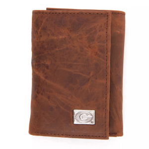 Eagles Wings Georgia Bulldogs Tri-fold Wallet, Men's, Brown
