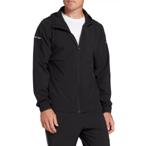 DSG Men's Full Zip Run Jacket, Small, Pure Black