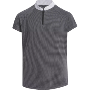 Adidas Girls' Short Sleeve 1/4 Zip Polo, XS, Black
