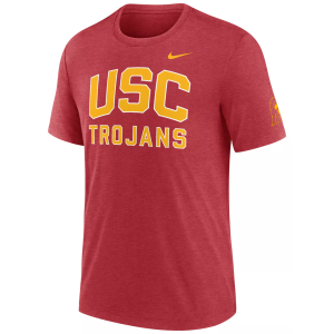 Nike Men's USC Trojans Cardinal Authentic Tri-Blend T-Shirt, Small, Red