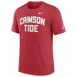 Nike Men's Alabama Crimson Tide Crimson Authentic Tri-Blend T-Shirt, Small, Red