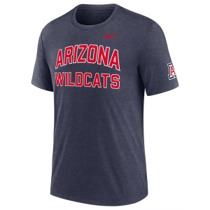 Nike Men's Arizona Wildcats Navy Authentic Tri-Blend T-Shirt, Small, Blue