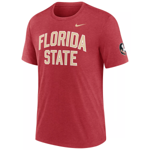 Nike Men's Florida State Seminoles Garnet Authentic Tri-Blend T-Shirt, Small, Red
