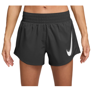 Nike Women's One Swoosh Dri-FIT Brief-Lined Running Shorts, XS, Black
