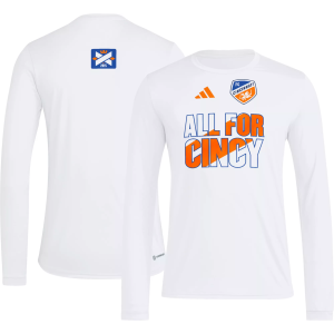 Adidas adidas Adult FC Cincinnati 2025 White Jersey Hook Home Long Sleeve T-Shirt, Men's, Medium - $45.00 at DICK'S Sporting Goods