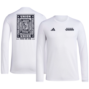 adidas Men's Philadelphia Union 2025 White Local Warp Long Sleeve T-Shirt, XL