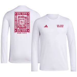 adidas Men's St. Louis City SC 2025 2025 White Local Warp Long Sleeve T-Shirt, Small