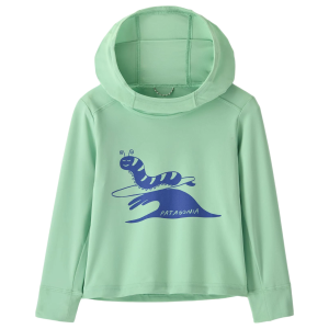 Patagonia Infants Capilene Silkweight Hoodie, 6M, Caterpillar Chillr/Rns Gr