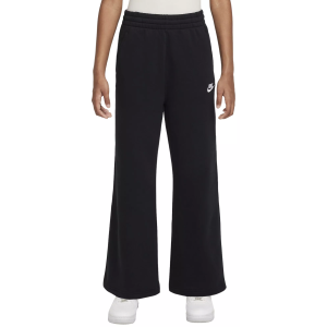 Nike Girls' Sportswear Club Fleece Wide-Leg Pants, XS, Black/Black