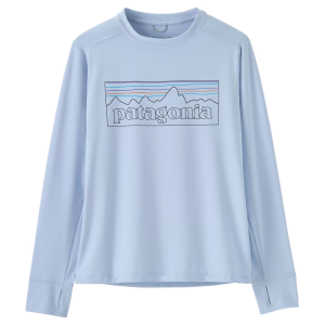 Patagonia Kids Capilene Silkweight Long Sleeve Shirt, Large, Fleck Blue