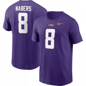Nike Nike Men's LSU Tigers Malik Nabers #8 Purple Jersey T-Shirt, Small - $45.00 at DICK'S Sporting Goods