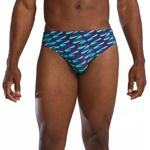 TYR Men's Durafast Elite(R) Dragonflyte Swim Briefs, Size 30, Green/Navy