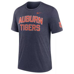 Nike Nike Men's Auburn Tigers Navy Heather 2-Hit Tri-Blend Collegiate Arch T-Shirt, Small, Blue - $45.00 at DICK'S Sporting Goods