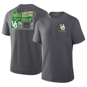 Fanatics NCAA Men's Oregon Ducks Charcoal Heather Triblend State T-Shirt, Small, Gray - $45.00 at DICK'S Sporting Goods