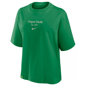 Nike Women's Oregon Ducks Apple Green Tag Box T-Shirt, Small