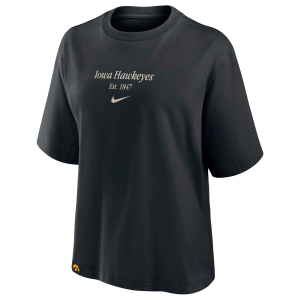 Nike Women's Iowa Hawkeyes Black Tag Box T-Shirt, XS