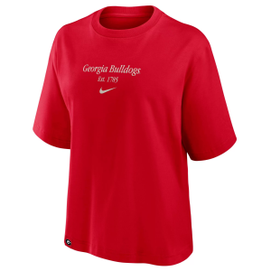 Nike Women's Georgia Bulldogs University Red Tag Box T-Shirt, XS