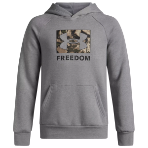Under Armour Under Armour Boys' Freedom Big Flag Hoodie, Large, Steel Lt Hthr/Baroque Grn - $45.00 at DICK'S Sporting Goods
