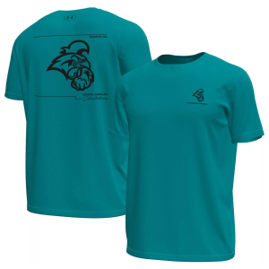 Under Armour Men's Coastal Carolina Chanticleers Coastal Teal Tech Stretch Short Sleeve T-Shirt, Small, Blue