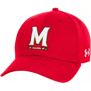 Under Armour Adult Maryland Terrapins Red ArmourVent High Crown Adjustable Hat, Men's