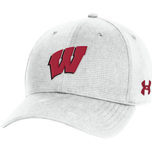 Under Armour Under Armour Adult Wisconsin Badgers White ArmourVent High Crown Adjustable Hat, Men's - $45.00 at DICK'S Sporting Goods