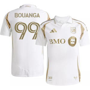 adidas Adult Los Angeles FC Denis Bouanga #99 2025 Secondary Authentic Jersey, Men's, XL, White