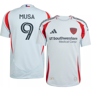 adidas Adult FC Dallas Petar Musa #9 2025 Secondary Authentic Jersey, Men's, Medium, Blue