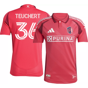 adidas Adult St. Louis City SC Cedric Teuchert #36 2025 Primary Authentic Jersey, Men's, Small, Pink