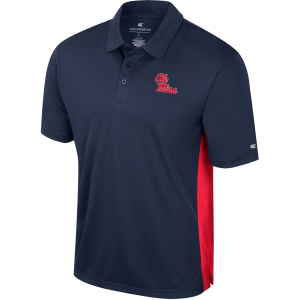 Colosseum Men's Ole Miss Rebels Blue Set In Polo, Large