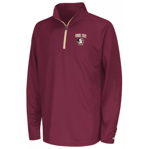 Colosseum Youth Florida State Seminoles Garnet 1/4 Zip Pullover, Medium, Red